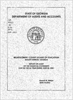 Montgomery County Board of Education, Mount Vernon, Georgia, report on audit of the financial statements for the fiscal year ended June 30, 2001