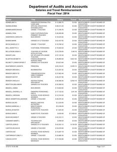 Salaries and travel reimbursement, 2014 June 30