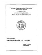 Oconee County Board of Education, Watkinsville, Georgia, report on audit of the financial statements for the fiscal year ended June 30, 2003