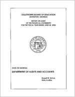 Oglethorpe County Board of Education, Lexington, Georgia, report on audit of the financial statements for the fiscal year ended June 30, 2004