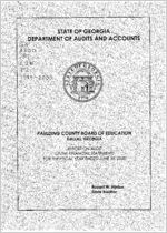 Paulding County Board of Education, Dallas, Georgia, report on audit of the financial statements for the fiscal year ended June 30, 2000