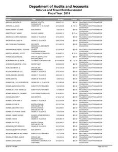Salaries and travel reimbursement, 2015 June 30 (Paulding County Board of Education, Ga.)