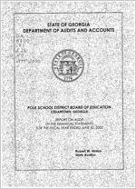 Polk School District Board of Education, Cedartown , Georgia, report on audit of the financial statements for the fiscal year ended June 30, 2000