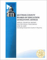 Quitman County Board of Education, Georgetown, Georgia, annual financial report for the fiscal year ended June 30, 2009 (including independent auditor's reports)