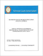 Richmond County Board of Education, Augusta, Georgia annual financial statements for the fiscal year ended June 30, 2007 (including Independent Auditor's report)