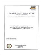 Richmond County School System, annual financial statements for the fiscal year ended June 30, 2008 (including Independent Auditor's report)