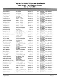 Salaries and travel reimbursement, 2014 June 30 (Rockdale County Board of Education, Ga.)