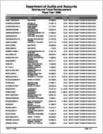 Schley County Board of Education, Ellaville, Georgia, report on salary and travel for the fiscal year ended June 30, 2009