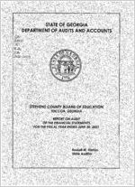 Stephens County Board of Education, Toccoa, Georgia, report on audit of the financial statements for the fiscal year ended June 30, 2001