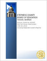 Stephens County Board of Education, Toccoa, Georgia, annual financial report for the fiscal year ended June 30, 2013 (including independent accountant's reports)