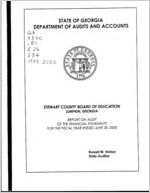 Stewart County Board of Education, Lumpkin, Georgia, report on audit of the financial statements for the fiscal year ended June 30, 2000