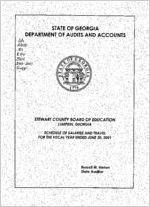 Stewart County Board of Education, Lumpkin, Georgia, schedule of salaries and travel for the fiscal year ended June 30, 2001