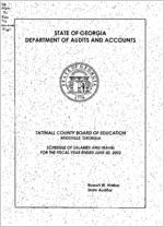 Tattnall County Board of Education, Reidsville, Georgia, schedule of salaries and travel for the fiscal year ended June 30, 2002