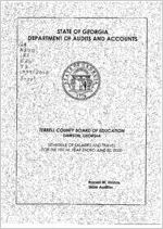 Terrell County Board of Education, Dawson, Georgia, schedule of salaries and travel, year ended June 30, 2000