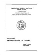 Terrell County Board of Education, Dawson, Georgia, report on audit of the financial statements for the fiscal year ended June 30, 2003