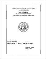 Terrell County Board of Education, Dawson, Georgia, report on audit of the financial statements for the fiscal year ended June 30, 2004