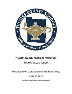 Thomas County Board of Education, Thomasville, Georgia, annual financial report for the fiscal year ended 2020 June 30 (including independent auditor's reports)