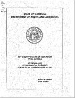 Tift County Board of Education, Tifton, Georgia, report on audit of the financial statements for the fiscal year ended June 30, 2002