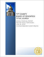 Tift County Board of Education, Tifton, Georgia, annual financial report for the fiscal year ended June 30, 2013 (including independent auditor's reports)