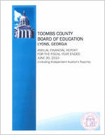 Toombs County Board of Education, Lyons, Georgia, annual financial report for the fiscal year ended June 30, 2010 (including independent auditor's reports)