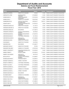 Salaries and travel reimbursement, 2015 June 30 (Towns Board of Education, Ga.)