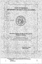 Treutlen County Board of Education, Soperton, Georgia, report on audit of the financial statements for the fiscal year ended June 30, 2000