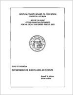 Treutlen County Board of Education, Soperton, Georgia, report on audit of the financial statements for the fiscal year ended June 30, 2003