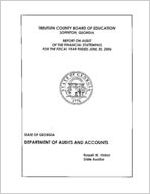 Treutlen County Board of Education, Soperton, Georgia, report on audit of the financial statements for the fiscal year ended June 30, 2006