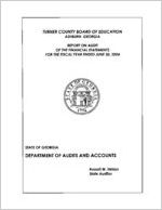 Turner County Board of Education, Ashburn, Georgia, report on audit of the financial statements for the fiscal year ended June 30, 2004