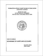 Thomaston-Upson County Board of Education, Thomaston, Georgia, report on audit of the financial statements for the fiscal year ended June 30, 2004