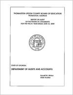 Thomaston-Upson County Board of Education, Thomaston, Georgia, report on audit of the financial statements for the fiscal year ended June 30, 2008
