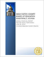 Washington County Board of Education, Sandersville, Georgia, annual financial report for the fiscal year ended June 30, 2014 (including independent auditor's reports)
