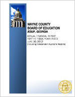 Wayne County Board of Education, Jesup, Georgia, annual financial report for the fiscal year ended June 30, 2012 (including independent auditor's reports)