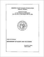 Webster County Board of Education, Preston, Georgia, report on audit of the financial statements for the fiscal year ended June 30, 2006