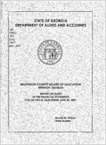 Wilkinson County Board of Education, Irwinton, Georgia, report on audit of the financial statements for the fiscal year ended June 30, 2001