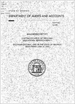 Management report, Chattahoochee-Flint Regional Educational Service Agency, an organizational unit of the state of Georgia, year ended June 30, 2002