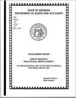 Management report, Griffin Regional Educational Service Agency, an organizational unit of the state of Georgia, year ended June 30, 2001