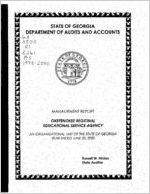 Management report, Okefenokee Regional Educational Service Agency, an organizational unit of the state of Georgia, year ended June 30, 2000