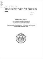 Management report, Southwest Georgia Regional Educational Service Agency, an organizational unit of the state of Georgia, year ended June 30, 2002