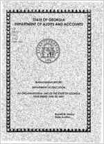Management report, Department of Education, an organizational unit of the state of Georgia, year ended June 30, 2001