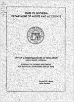 City of Gainesville Board of Education, Hall County, Georgia, schedule of salaries and travel, year ended June 30, 2002