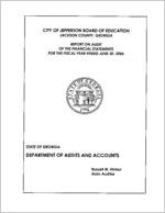 City of Jefferson Board of Education, Jackson County, Georgia, report on audit of the financial statements for the fiscal year ended June 30, 2006