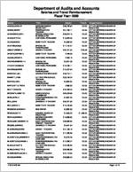 City of Jefferson Board of Education, report on salary and travel, year ended June 30, 2009