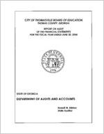 City of Thomasville Board of Education, Thomas County, Georgia, report on audit of the financial statements for the fiscal year ended June 30, 2004