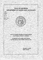 City of Trion Board of Education, Chattooga County, Georgia, schedule of salaries and travel, year ended June 30, 2001