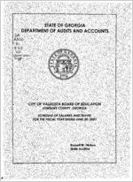 City of Valdosta Board of Education, Lowndes County, Georgia, schedule of salaries and travel, year ended June 30, 2001