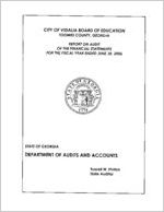 City of Vidalia Board of Education, Toombs County, Georgia, report on audit of the financial statements for the fiscal year ended June 30, 2006