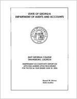 East Georgia College, Swainsboro, Georgia, independent accountant's report on applying agreed-upon procedures for the fiscal year ended June 30, 2006