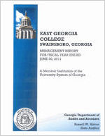 East Georgia College, Swainsboro, Georgia, management report for fiscal year ended June 30, 2011