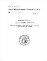 Management report, Georgia Forestry Commission, an organizational unit of the state of Georgia, year ended June 30, 2004